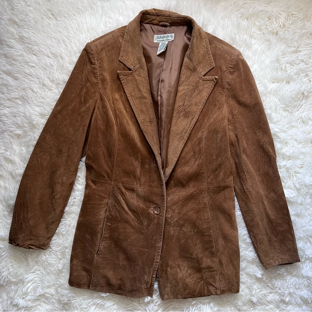 St. John’s Bay Brown Suede Blazer Jacket